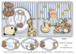 Image of cup539521_1416 - Baby Boy Aperture Card Topper and Insert