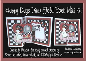 Happy Days Diner Fold Back Mini Card Topper Kit