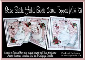 Rose Bride Fold Back Card Topper Mini Kit