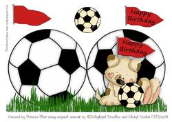Footie Pup Birthday Shaped Card