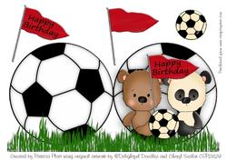 Footie Bears Shaped Birthday Card