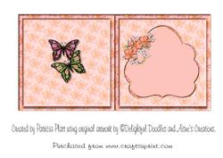 All Occasion Frangipani and Butterflys Square Card Insert