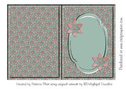 All Occasion Blue and Pink Floral Card Insert