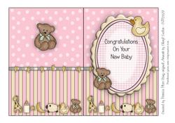 Pink New Baby Pram and Toys Insert