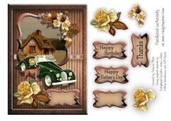 Man's Birthday or Father's Day at the Cottage Card Topper