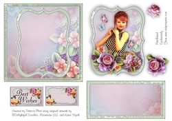 Romantic Roses Best Wishes Card Topper