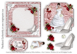 Red Roses Bride For The Bride Topper