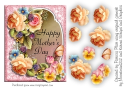 Rose Mothers Day A5 Card Topper