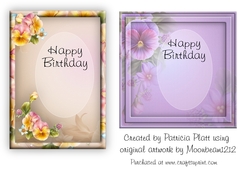 Pansy Birthday Inserts for Pansy Teabag Toppers
