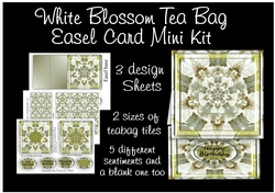 White Blossom Tea Bag Easel Mini Kit
