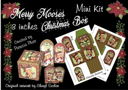 Christmas Merry Mooses 3 inch Box mini kit  