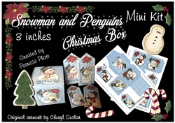 Snowman And Penguins 3 inch Christmas Box Mini Kit
