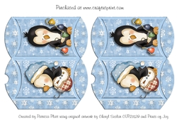 Blue Penguins Pillow boxes