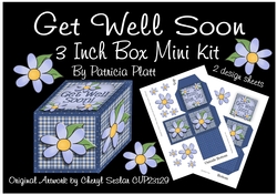 3 Inch Get Well Soon Blue Flower Box Mini Kit