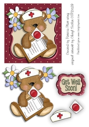 Get Well Soon Nurse Bear With Lolly Topper 
