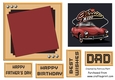 6x6 Classic Car Fathers day or Birthday Card Topper