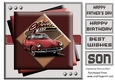Classic Car #2 8x8 Fathers day or Birthday Card Topper
