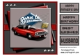 #4 Classic Car 8x8 Fathers day or Birthday Card