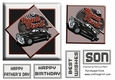 #3 Classic Car 6x6 Fathers day or Birthday Card