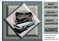 #5 Classic Car 8x8 Fathers day or Birthday Card