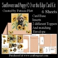 Sunflowers and Puppies #2 Over The Edge Card Kit
