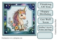 7x7 Cute Baby Unicorn #2 Toppper