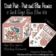 Dark Pink - Pink and Blue Peonies 3 Inch Gift Box Mini Kit