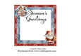 6x6 Merry Christmas Gingerbread Cottage with Santa Insert 2