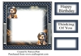 Mountain Motorcycle and Bulldog Pup Birthday Insert