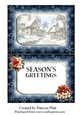 5x7 Christmas Village Seasons Greetings Insert