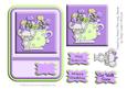 Lavendar and Lime Teacup Mouse with Roses Topper