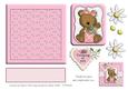 Thinking of You Daisy Bear Square Layered Topper