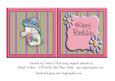 Pretty Elephant and Flowers Birthday Insert
