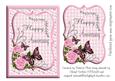 Pink Roses and Butterflies Anniversary Topper