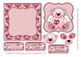 Valentine Cupid Bear Square Card Topper