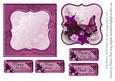 Burgandy Butterfly All Occasion Square Card Topper