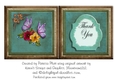 Petunias and Butterflies Thank You insert