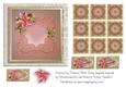 Christmas Pink Poinsettia Ornate Square Teabags and Topper 3
