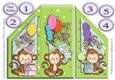 Birthday Monkey Angled front DL Age Card