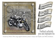 Grunge Motorcycle Card Topper various occasions
