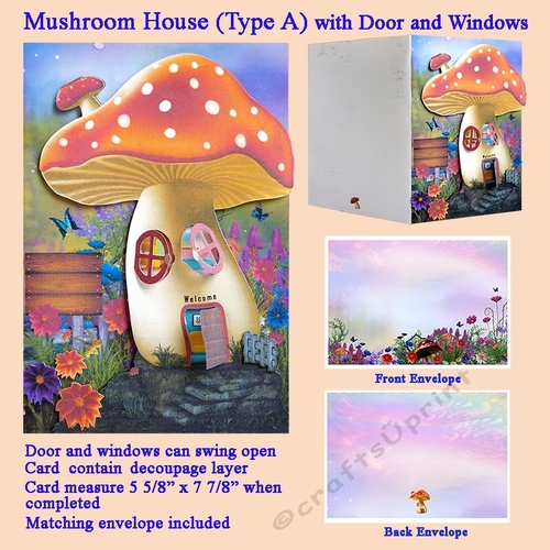 Mushroom House (Type A) with Door and Windows