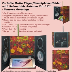 Portable Media Player / Smartphone Holder With Antenna Card Kit _ Seasons Greetings