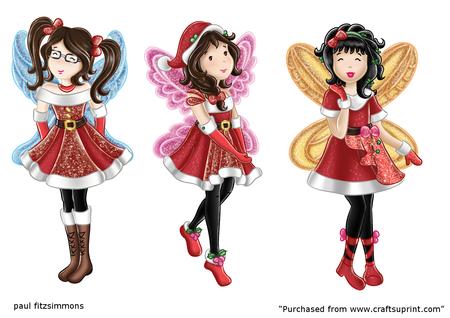 3 Christmas Fairies