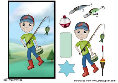 Cute Fishing Card