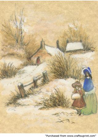 Vintage Snow Scene