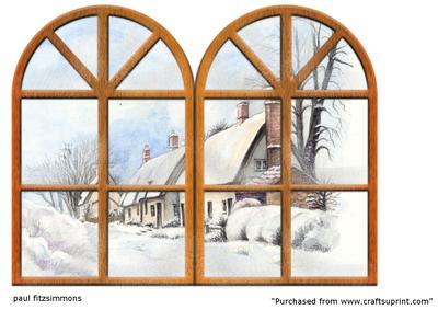 Snow Scene Through the Window
