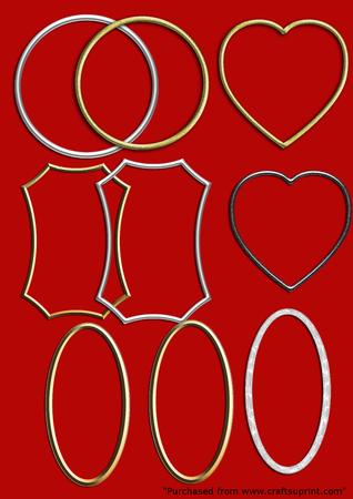 Set of 9 Decorative Metal Frames
