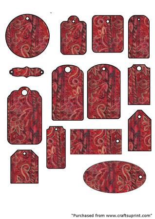 Set of 14 Cu Seasonal Tags