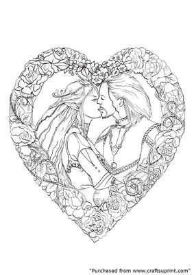 Romantic Fantasy Valentine Heart Shaped