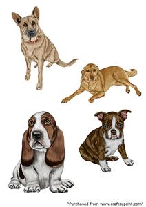 Set of 4 Dogs